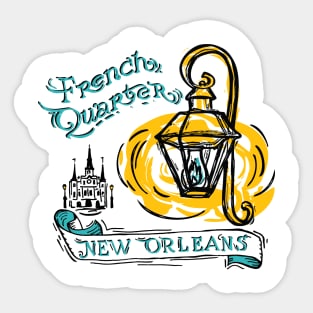 French Quarter gold Sticker